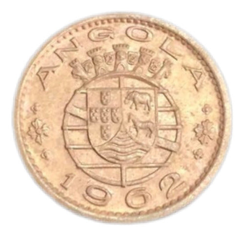 Moeda Antiga Bronze 1962 Angola 20 Centavos