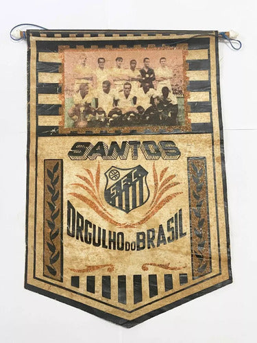 Antiga Rara Flâmula Santos Fc Futebol Clube Pelé Com Imagem