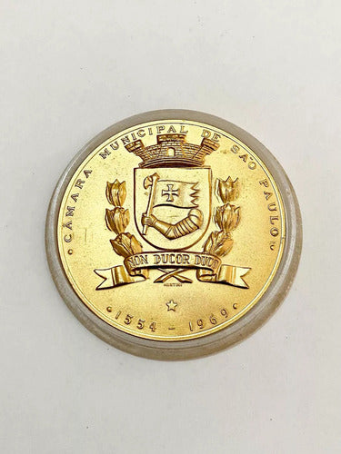 Antiga Medalha 1969 Palácio Anchieta São Paulo Dourada