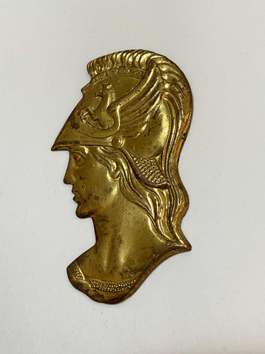 Antiga Medalha Placa Condecoração Militar Guerreiro Dourado