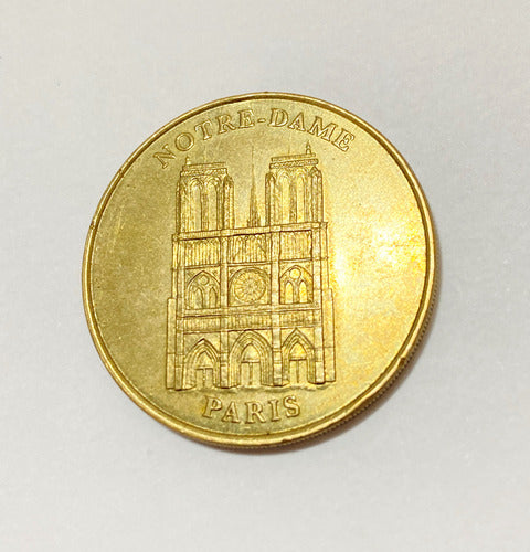 Medalha Oficial Antiga Catedral De Notre Dame Paris Dourada