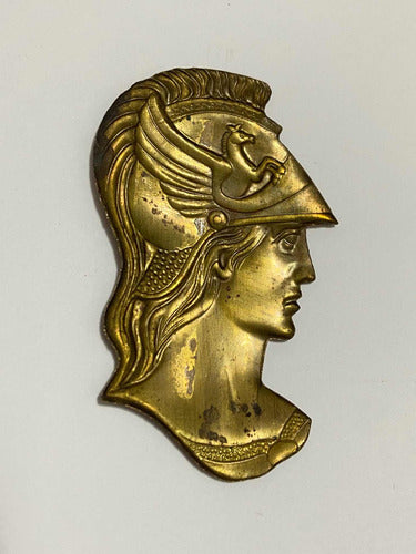 Antiga Medalha Placa Condecoração Militar Guerreiro Dourado