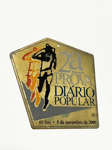 Medalha Antiga 2a Prova Diario Popular 10k Corrida