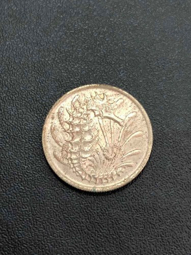 Moeda Antiga 1968 Singapura 10 Cents