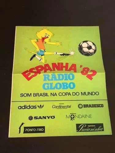 Antiga Tabela De Jogos Copa Do Mundo 1982 Radio Globo