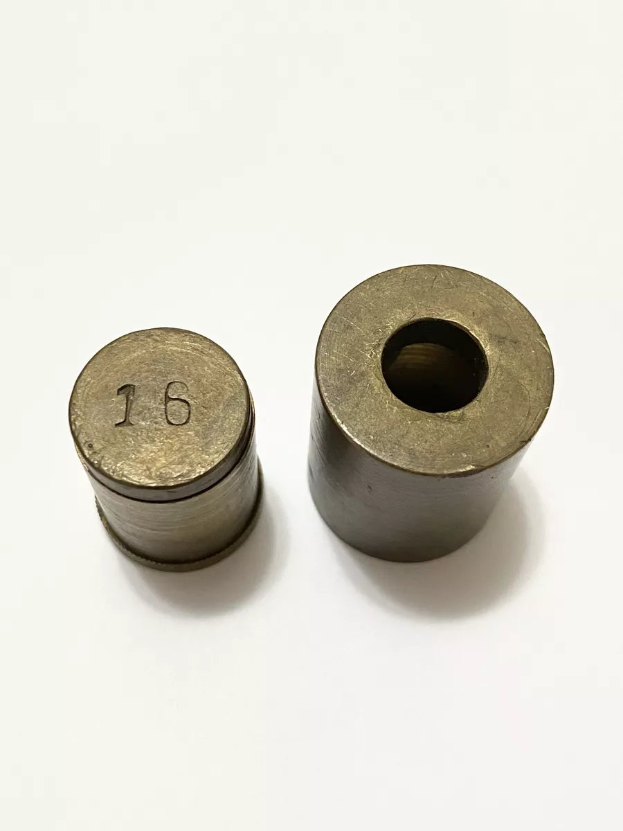 Antigo Matriz De Calibre 16 Em Metal Para Recarga Ou Coleção