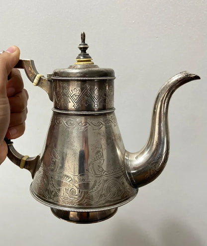 Antigo Bule Russo Imperial Em Prata 84 Zolotniks 1891 742g