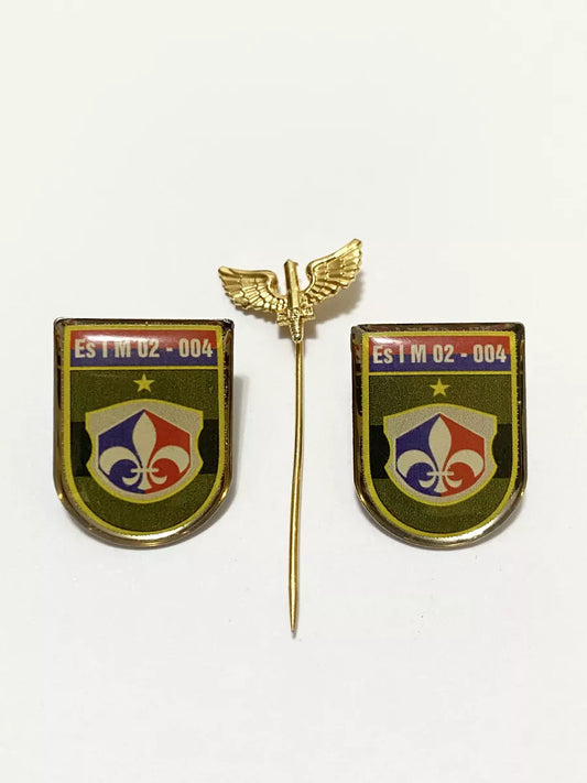 Antigo Broche Pin Exército Militar Esim Dourado