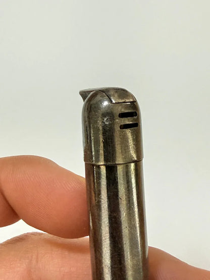 Antigo Isqueiro Metálico Cilíndrico