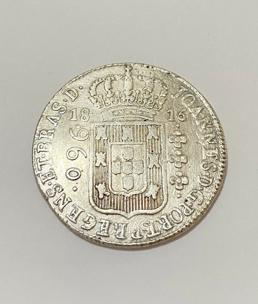 Moeda Antiga de Prata 960 Reis 1816 Patacão