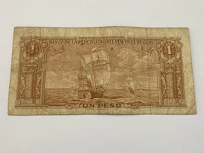 Cédula Antiga Uruguai 1 Peso 1939