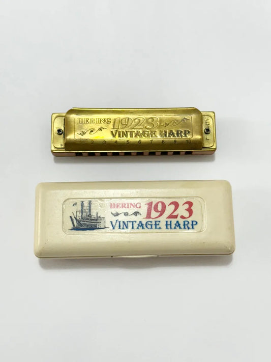 Gaita Antiga Hering 1923 Vintage Harp Com Estojo Original