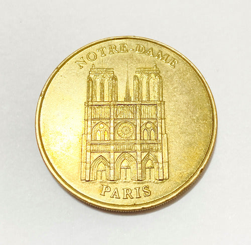 Medalha Oficial Antiga Catedral De Notre Dame Paris Dourada