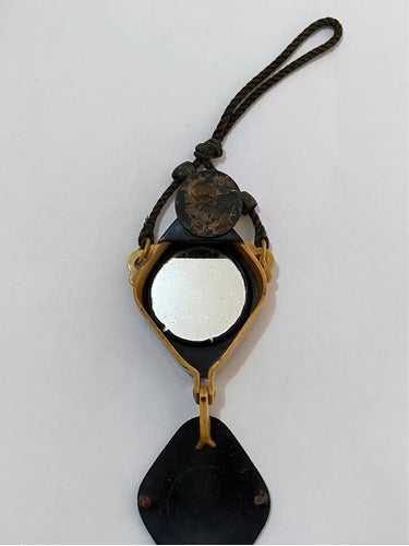 Antigo Espelho De Mão Japonês