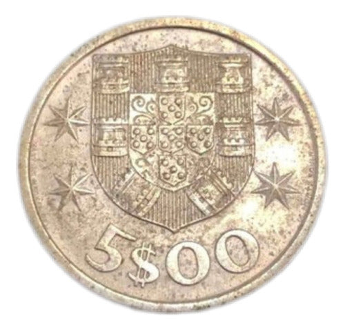 Moeda Antiga 1969 Portugal 5 Escudos